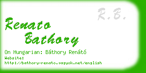 renato bathory business card
