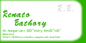 renato bathory business card